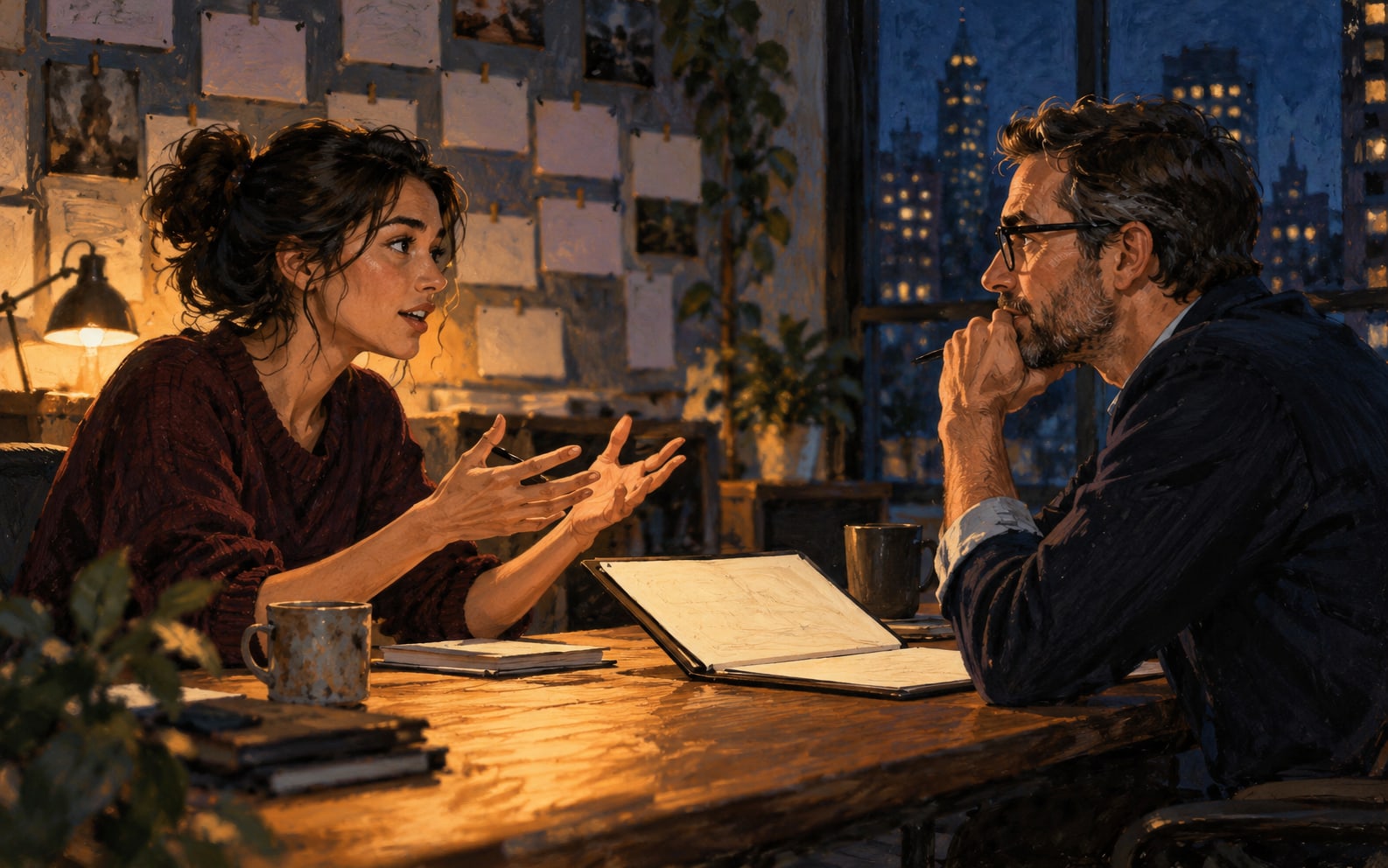 An entrepreneur and investor discussing a focused business opportunity.