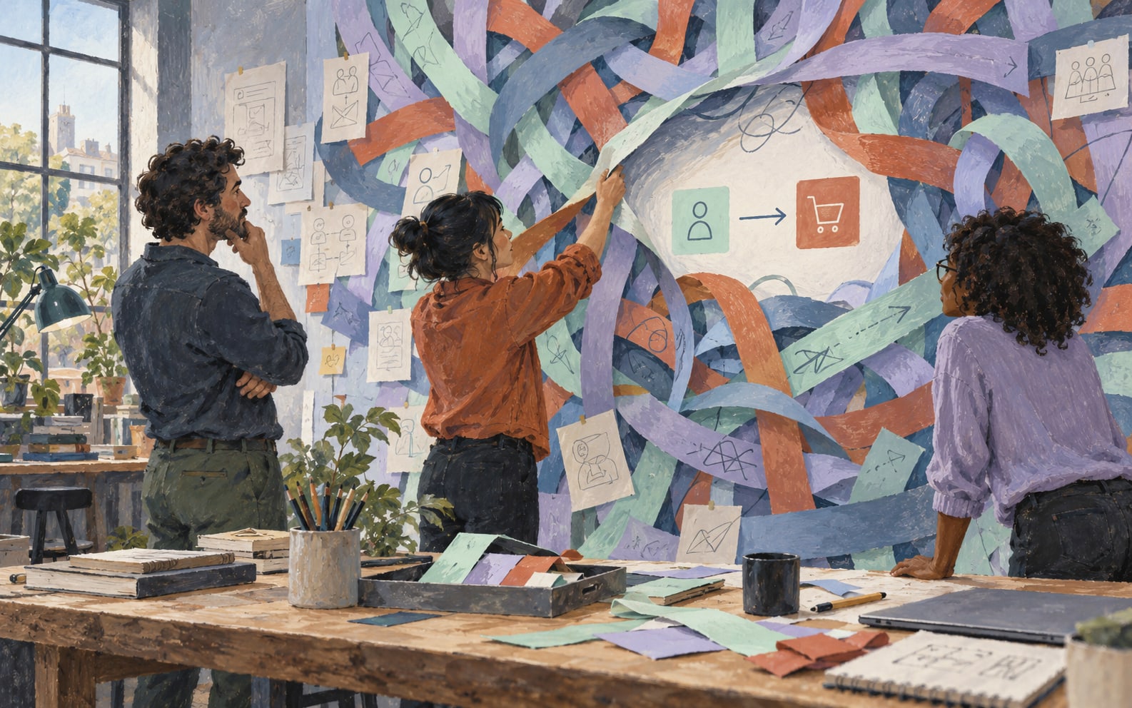 A team revealing a simpler connection behind an overcomplicated design.